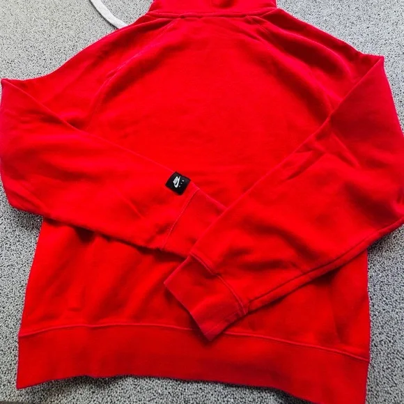Nike Air Hoodie Mens Small Red Black Spell Out Pullover Sweatshirt Hooded - Picture 7 of 13